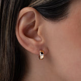 14k Gold Thick Diamond Row Huggies SAMPLE SALE Zoe Lev Jewelry