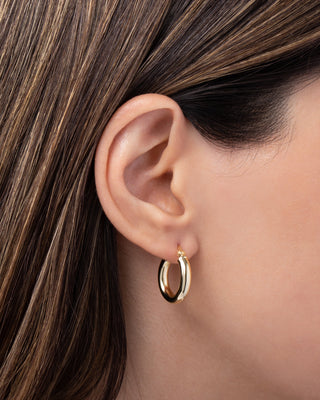 Gold Vermeil Thick Hoops Set