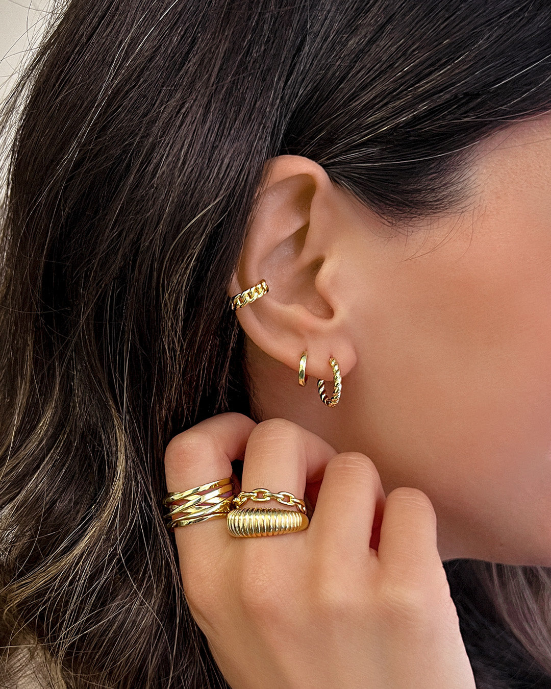 Ribbed Dome Ring Vermeil Zoe Lev Jewelry