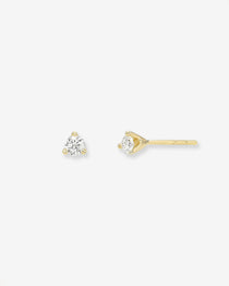 3 Prong Diamond Stud Earrings Zoe Lev Jewelry