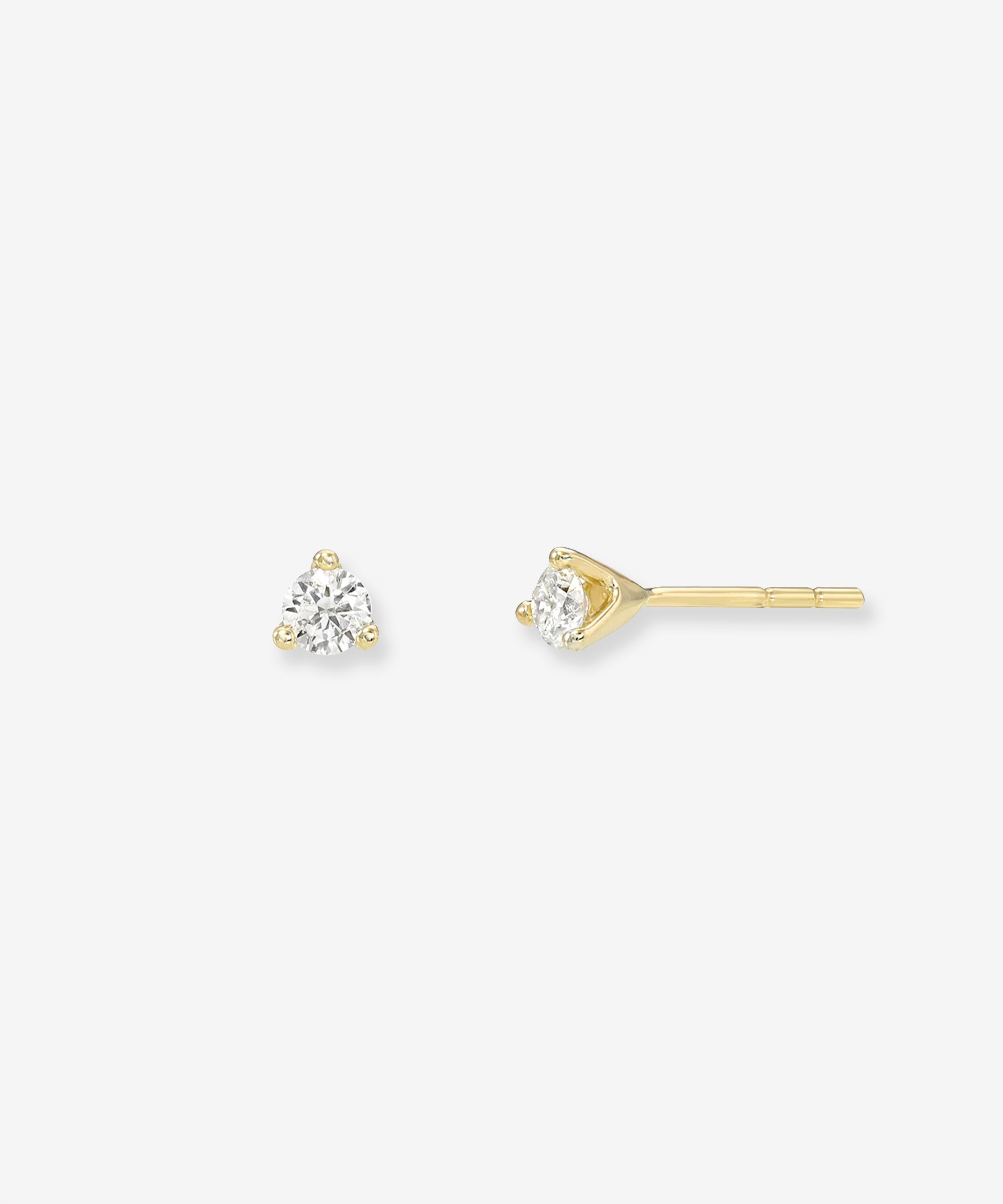 3 Prong Diamond Stud Earrings Zoe Lev Jewelry