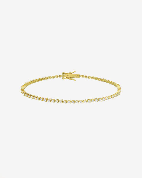 3 Prong Diamond Tennis Bracelet