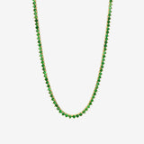 3 Prong Emerald Tennis Necklace Tennis Necklace Zoe Lev Jewelry