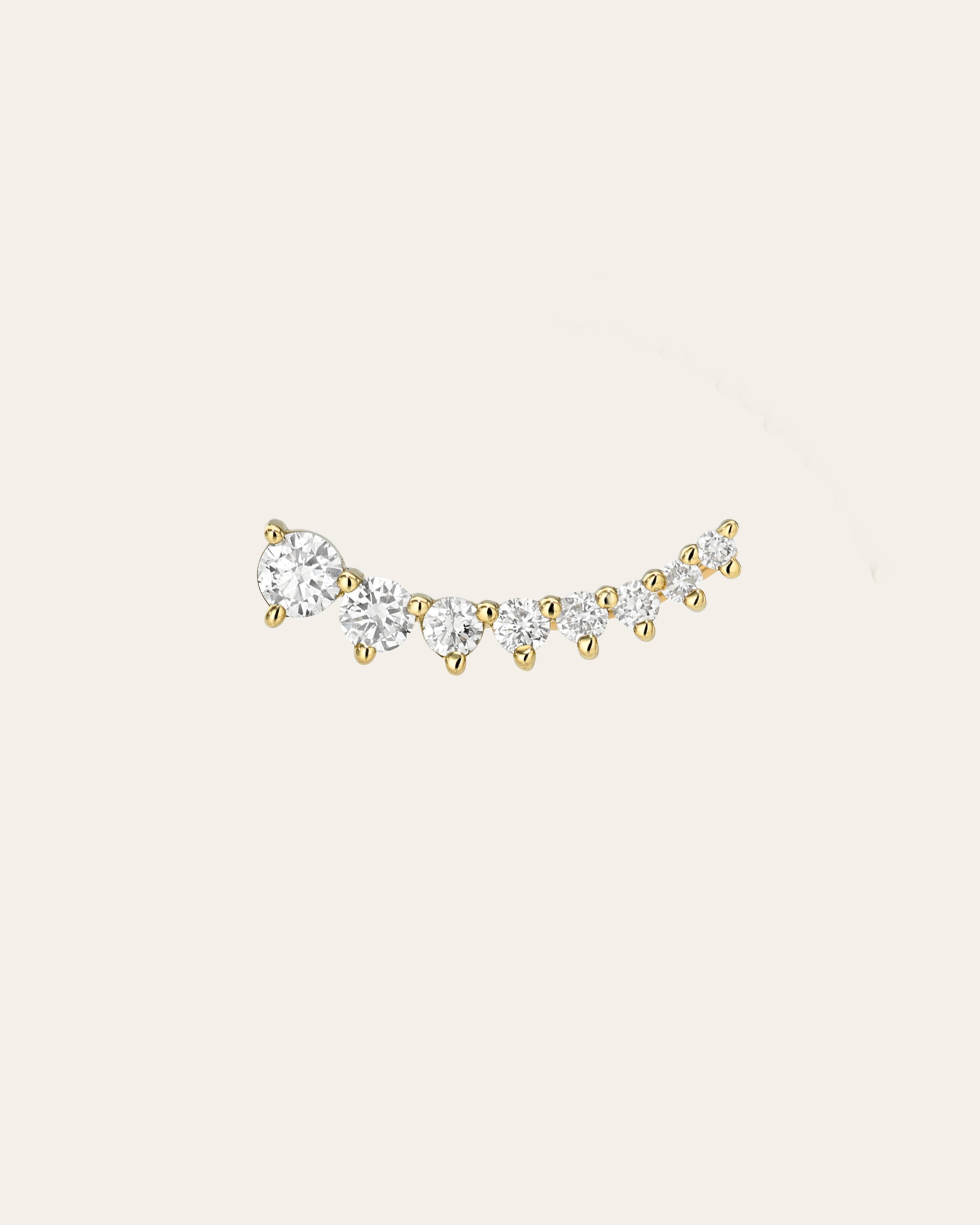 3 Prong Lab Diamond Ear Crawler Zoe Lev Jewelry