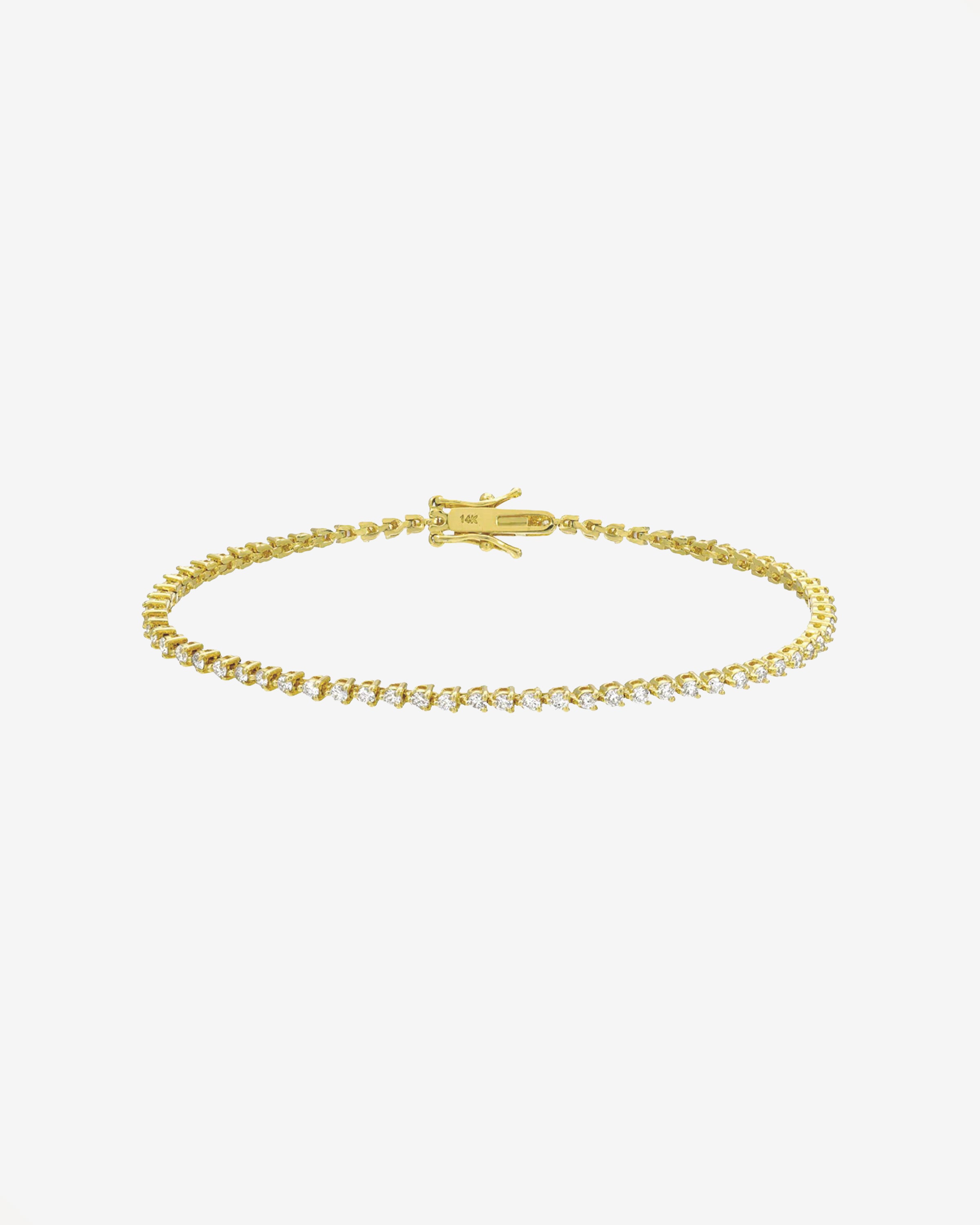 3 Prong Lab Diamond Tennis Anklet Tennis Zoe Lev Jewelry