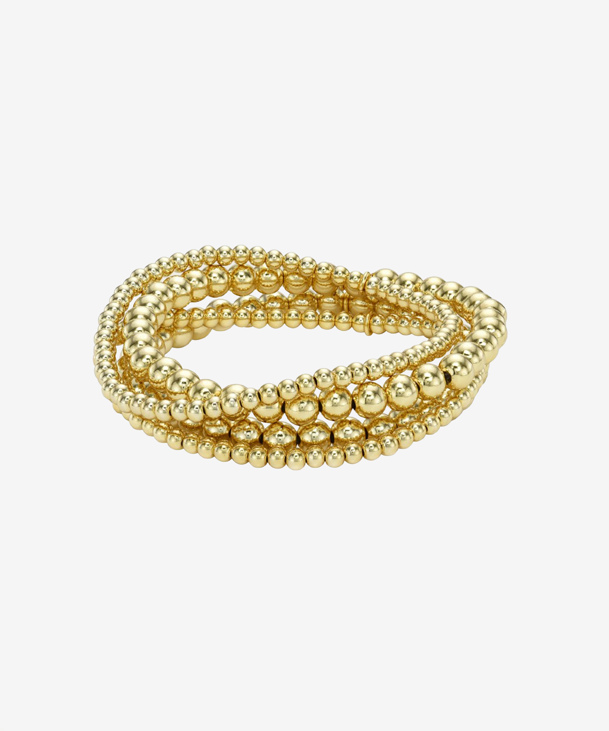 3mm & 5mm Bead Bracelet Stack Bead Bracelets Zoe Lev Jewelry