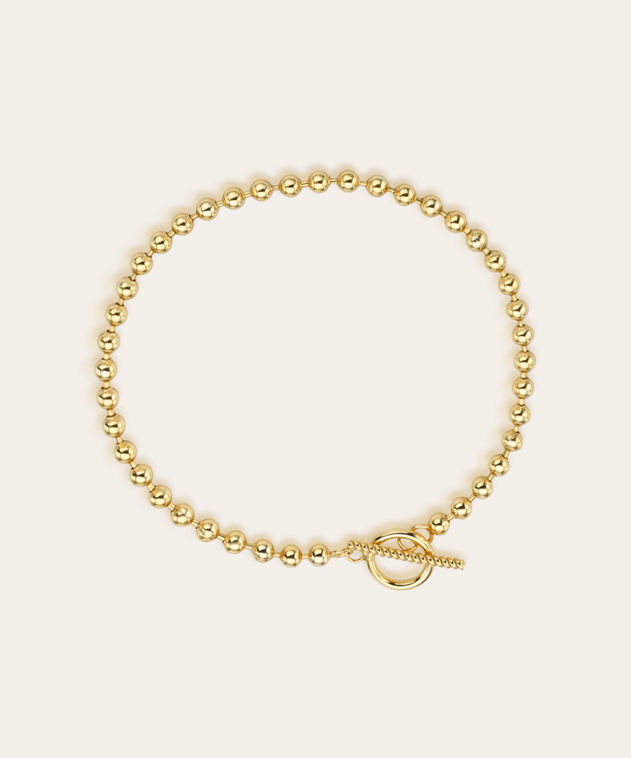 3mm Toggle Bead Bracelet Vermeil Zoe Lev Jewelry