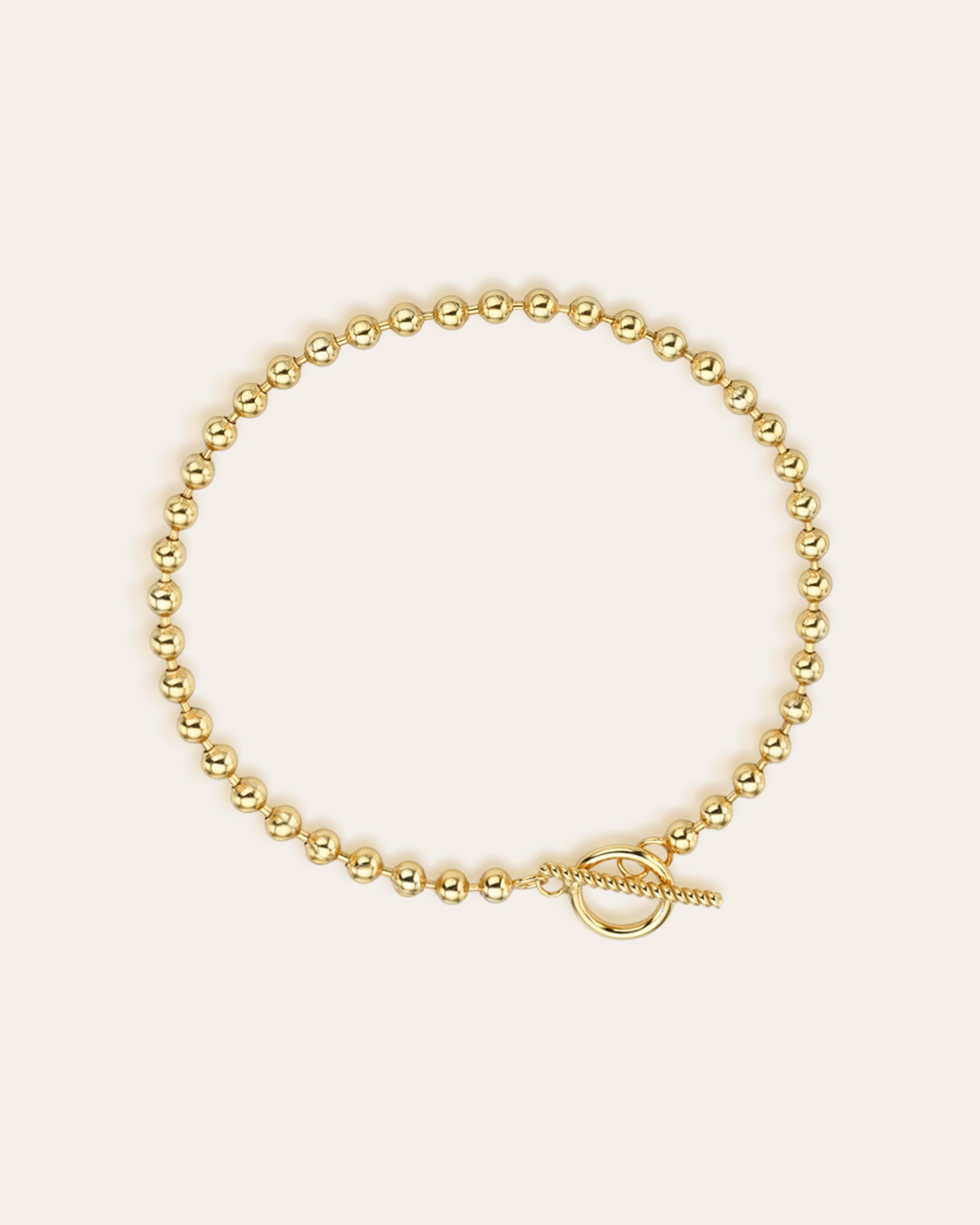 3mm Toggle Bead Bracelet Vermeil Zoe Lev Jewelry