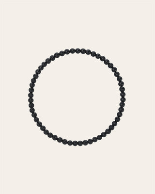 3mm Black Onyx Bead Bracelet