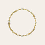 3mm Bead Bracelet With Pearl Segments SAMPLE SALE Zoe Lev Jewelry