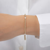 3mm Bead Bracelet With Pearl Segments SAMPLE SALE Zoe Lev Jewelry