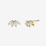 4 Marquise Diamond Stud Earrings Zoe Lev Jewelry