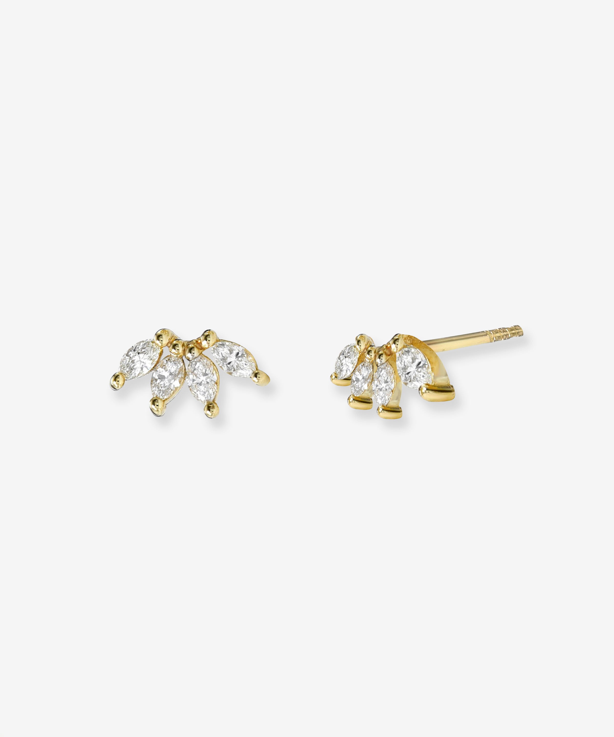 4 Marquise Diamond Stud Earrings Zoe Lev Jewelry