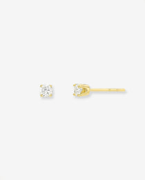 4 Prong Diamond Stud Earrings Zoe Lev Jewelry
