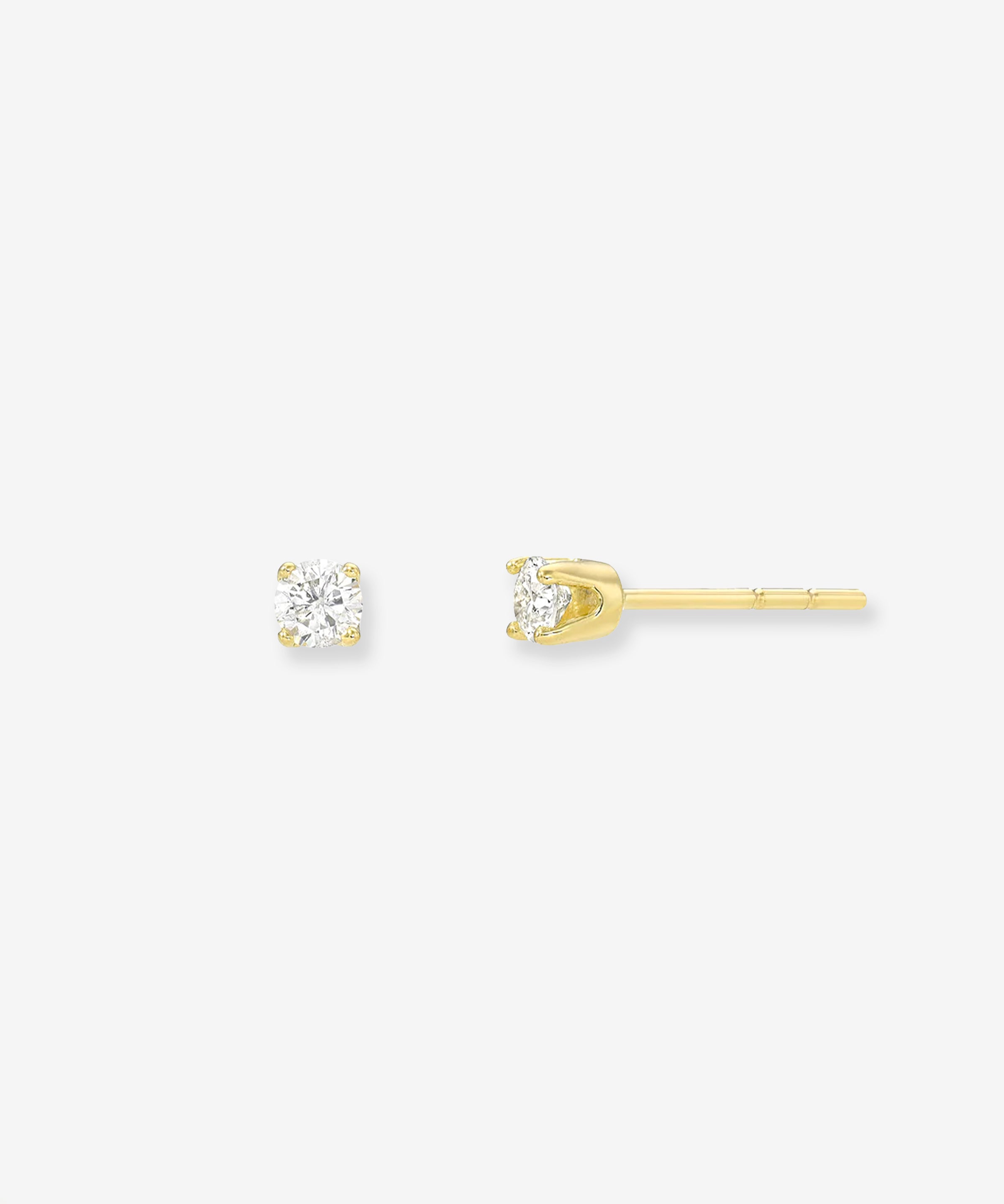 4 Prong Diamond Stud Earrings Zoe Lev Jewelry