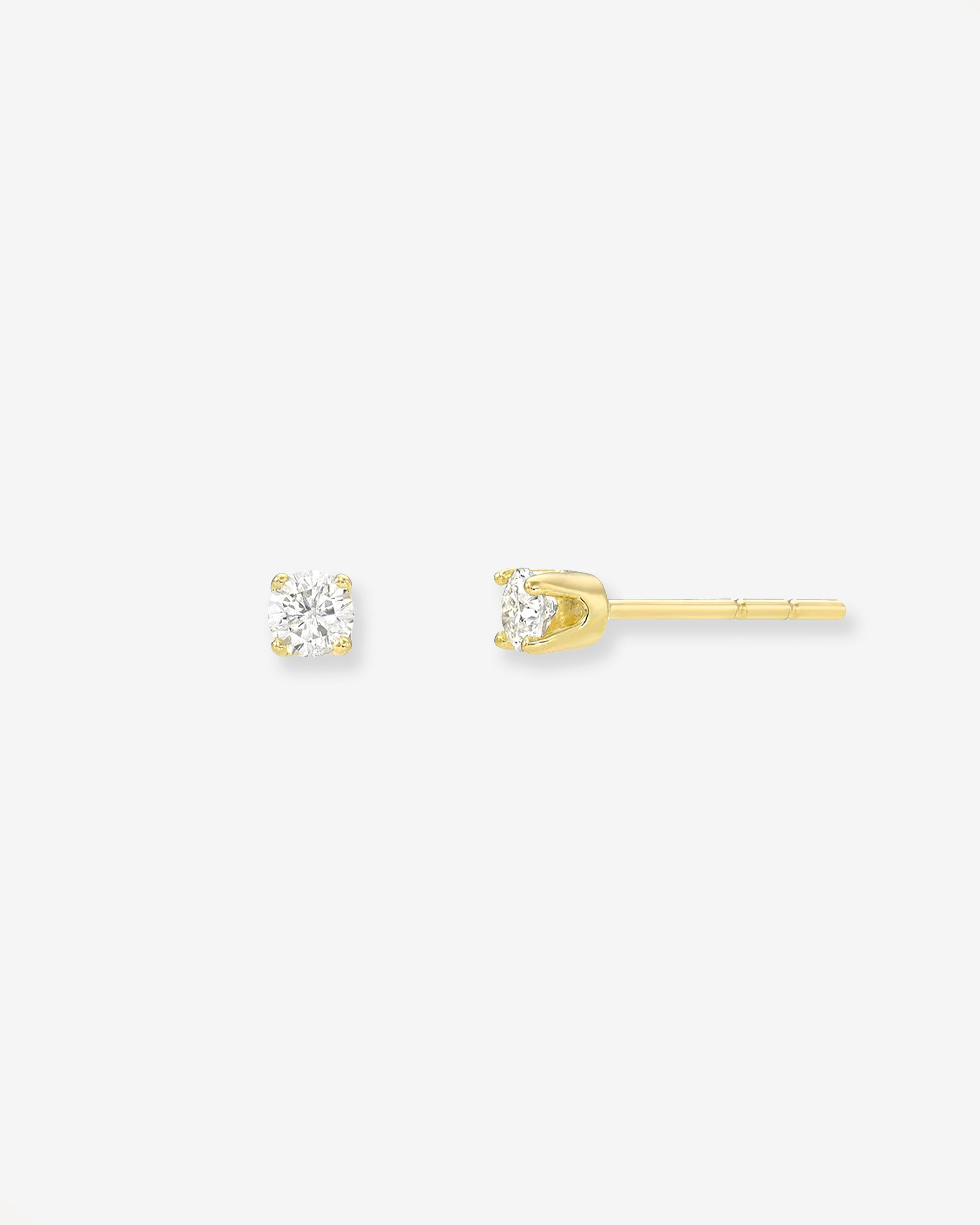 4 Prong Diamond Stud Earrings Zoe Lev Jewelry