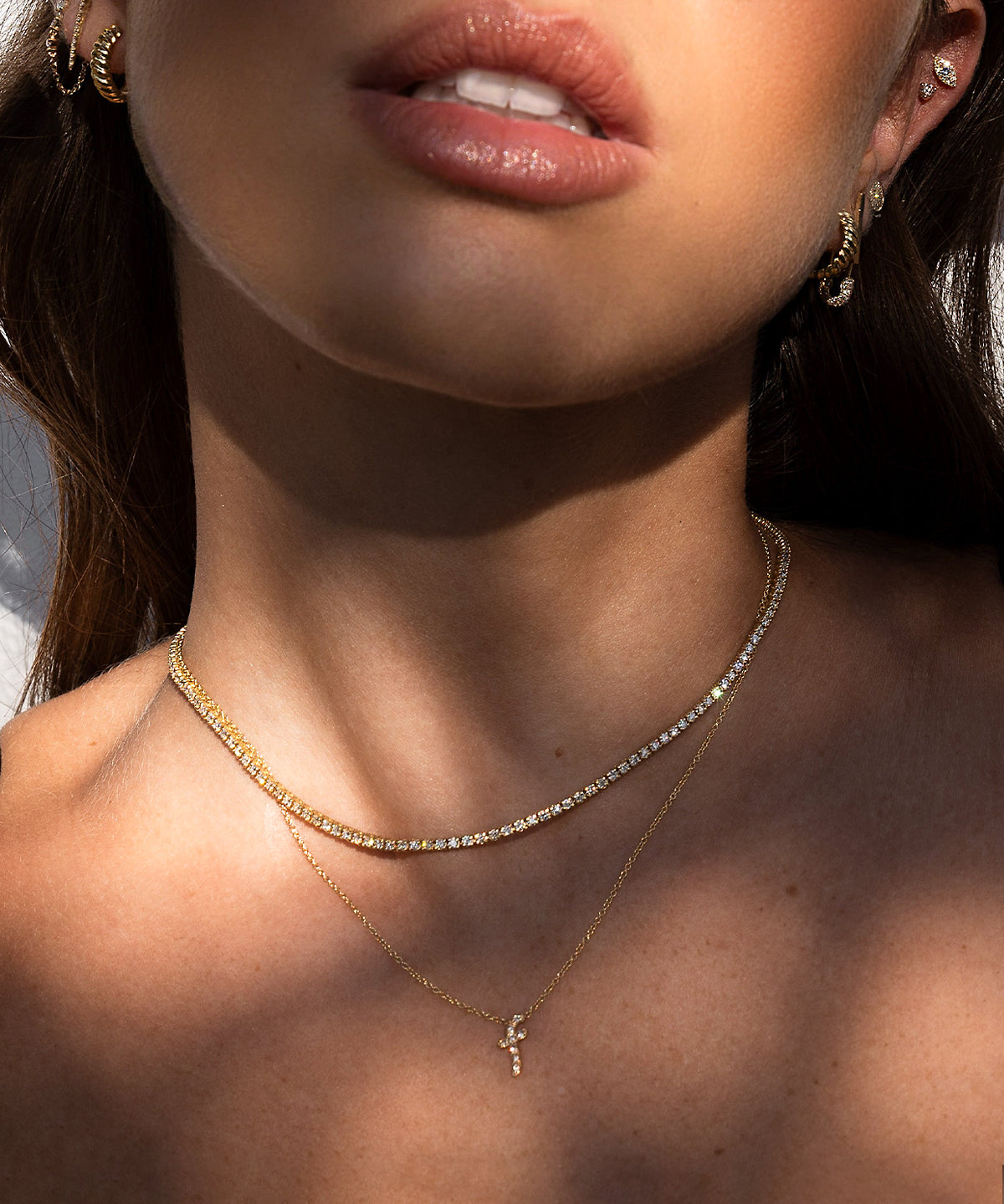 4 Prong Diamond Tennis Necklace Tennis Zoe Lev Jewelry