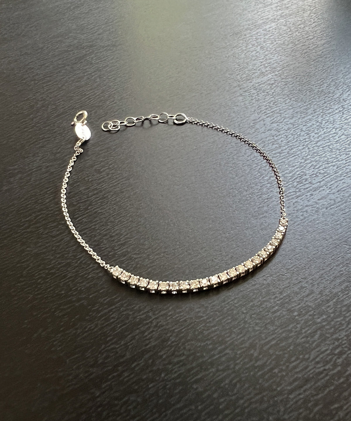 4 Prong Segment Diamond Tennis Bracelet - 6"-7" SAMPLE SALE Zoe Lev Jewelry