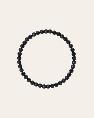 4mm Black Onyx Bead Bracelet