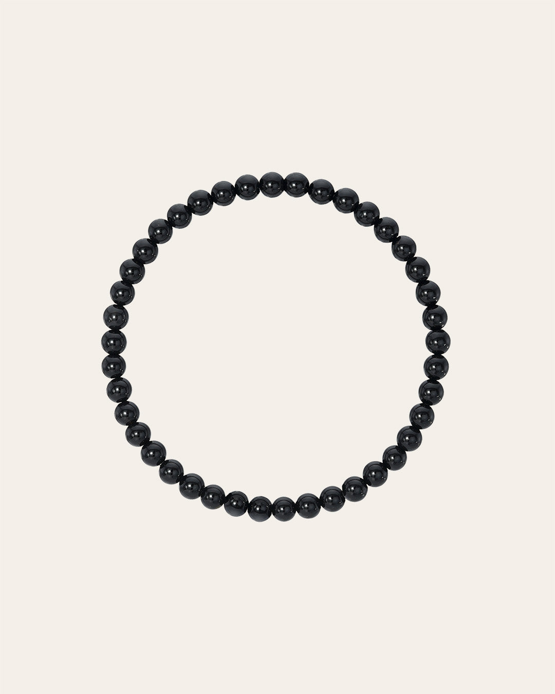 4mm Black Onyx Bead Bracelet