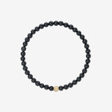 4mm Black Onyx Bead Bracelet with Diamond Bead Bead Bracelets Zoe Lev Jewelry