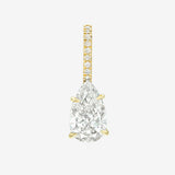 4 Prong Lab Diamond Pear Pendant