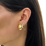 14K Gold Half Dome Stud Earrings Studs Zoe Lev Jewelry