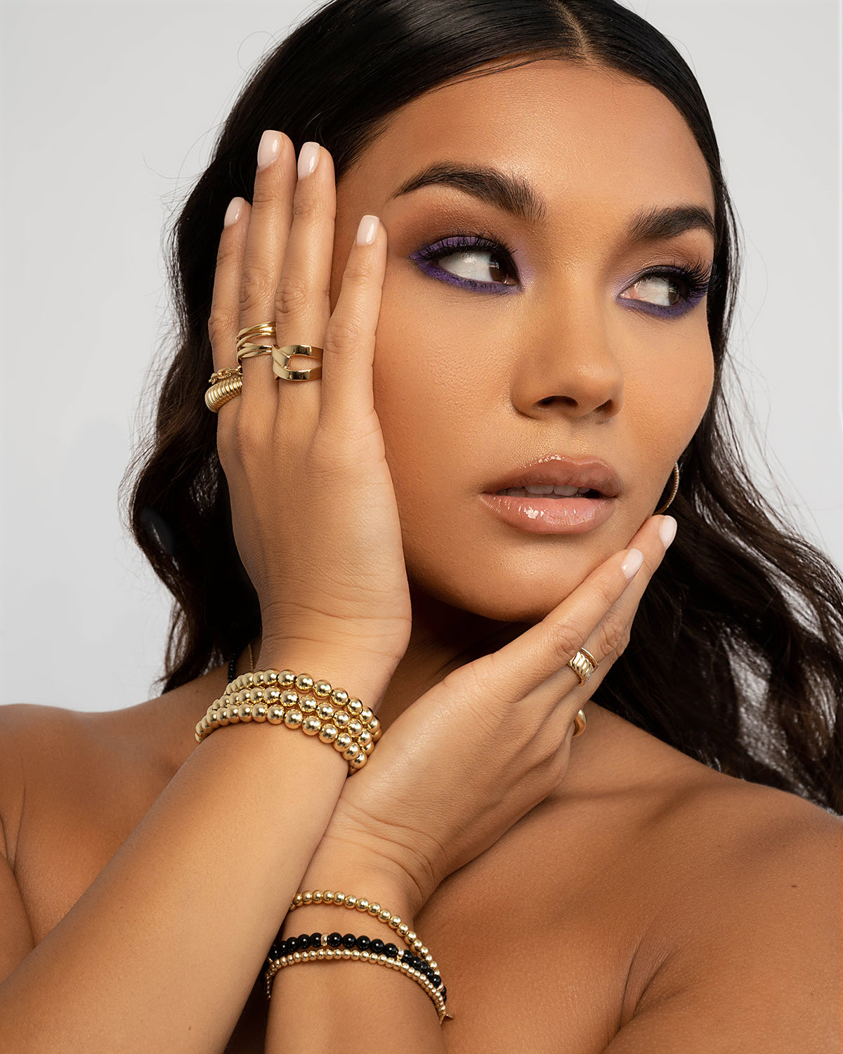 6mm Gold Bead Bracelet Zoe Lev Jewelry