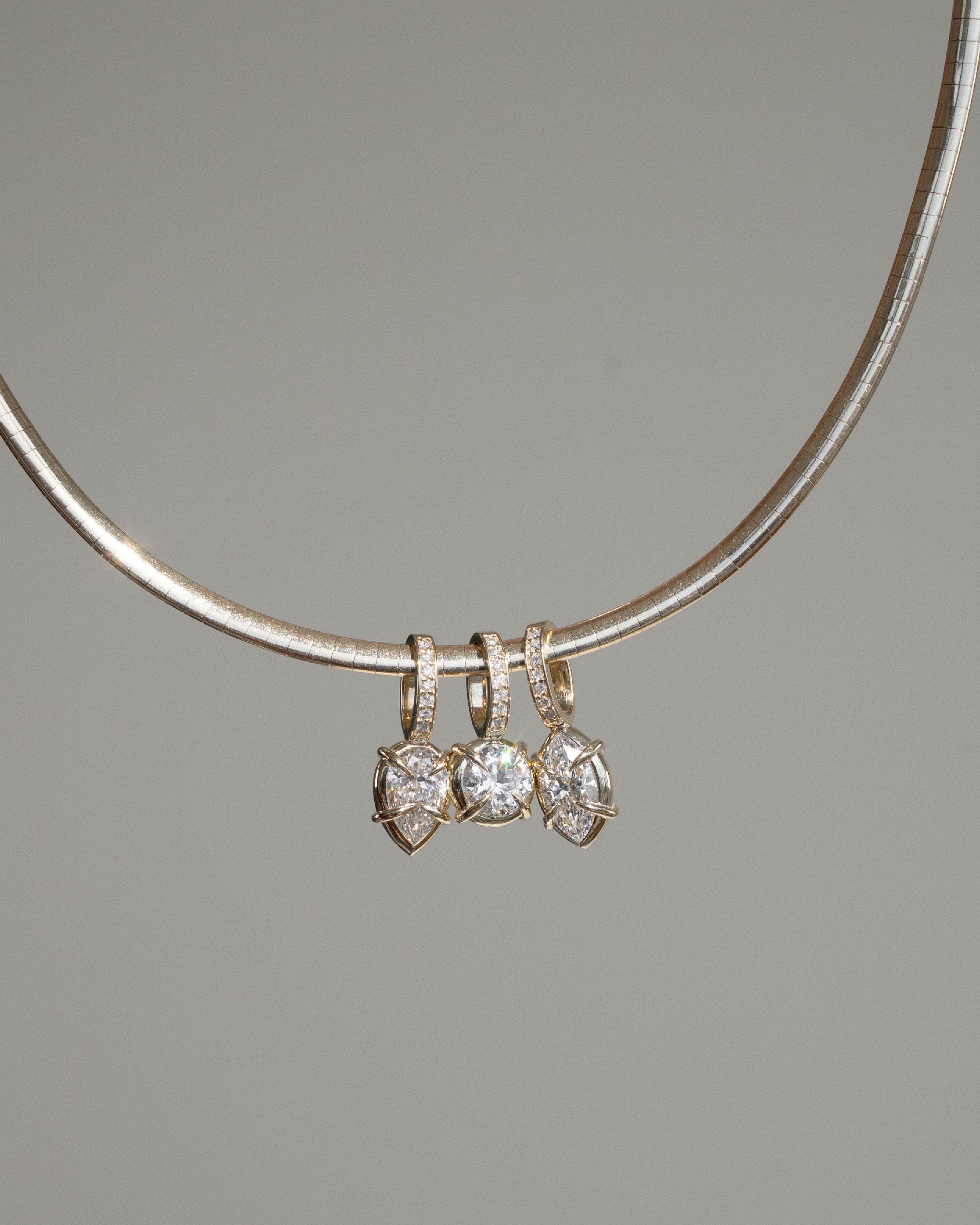 Lab Diamond Marquise Prong Heirloom Charm Zoe Lev Jewelry