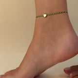 14k Gold Paracord Heart Fortune Anklet Fortune Zoe Lev Jewelry