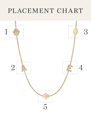 14K Gold Asymmetrical Charm Necklace