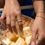 Open Ribbed Dome Ring Vermeil Zoe Lev Jewelry