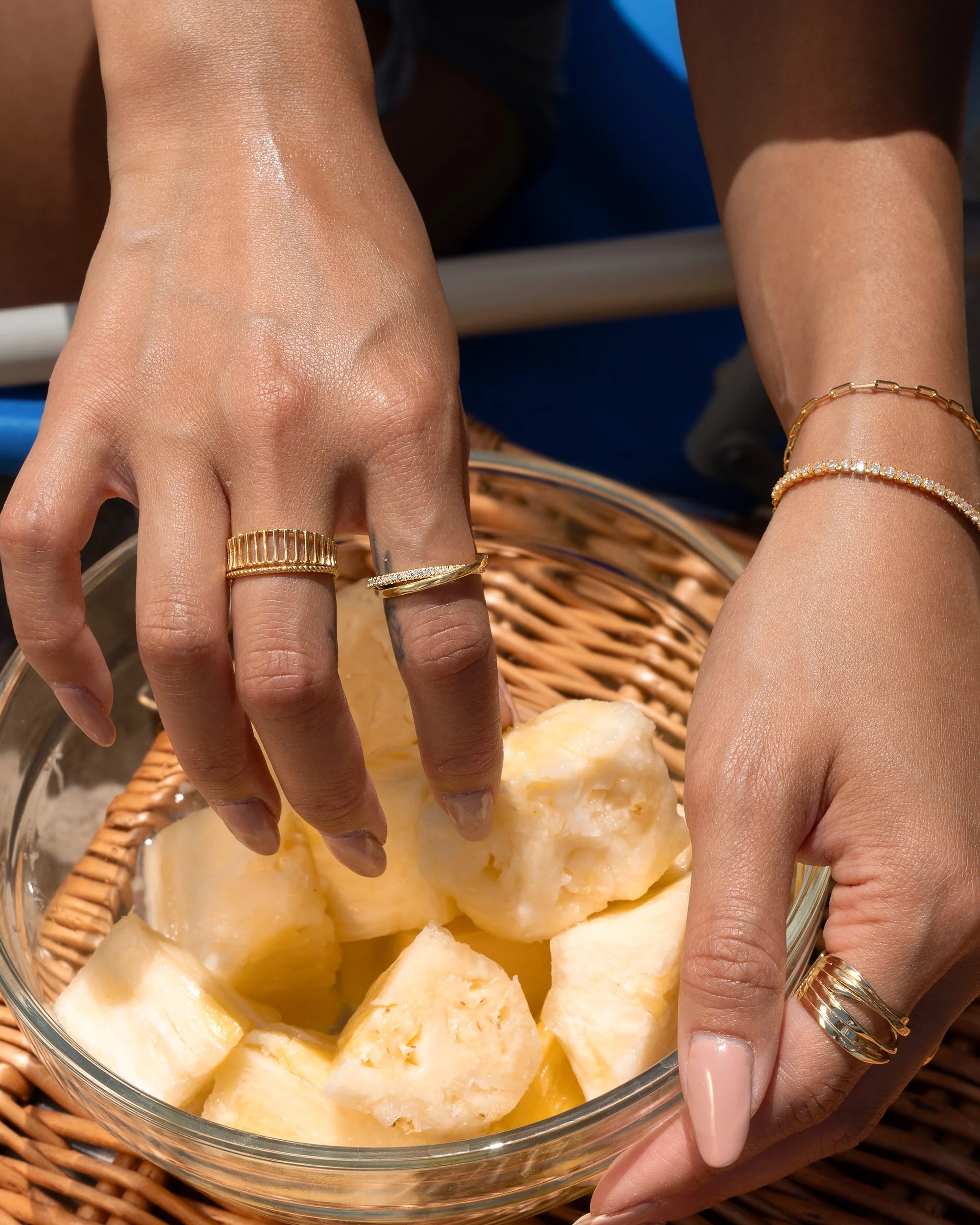 Open Ribbed Dome Ring Vermeil Zoe Lev Jewelry