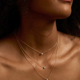 Large Bezel Diamond Necklace Zoe Lev Jewelry