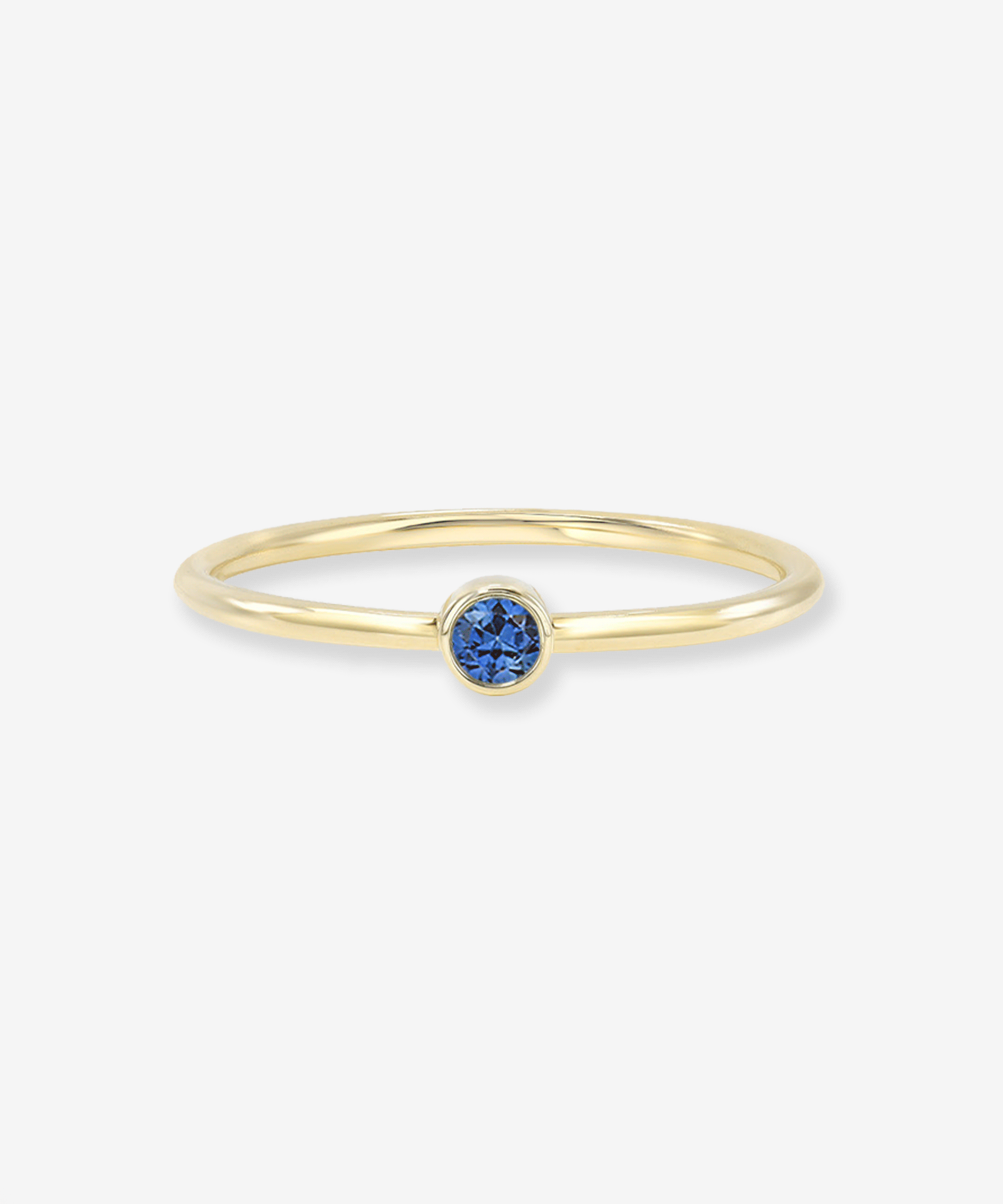 Bezel Birthstone Ring Personalized Zoe Lev Jewelry