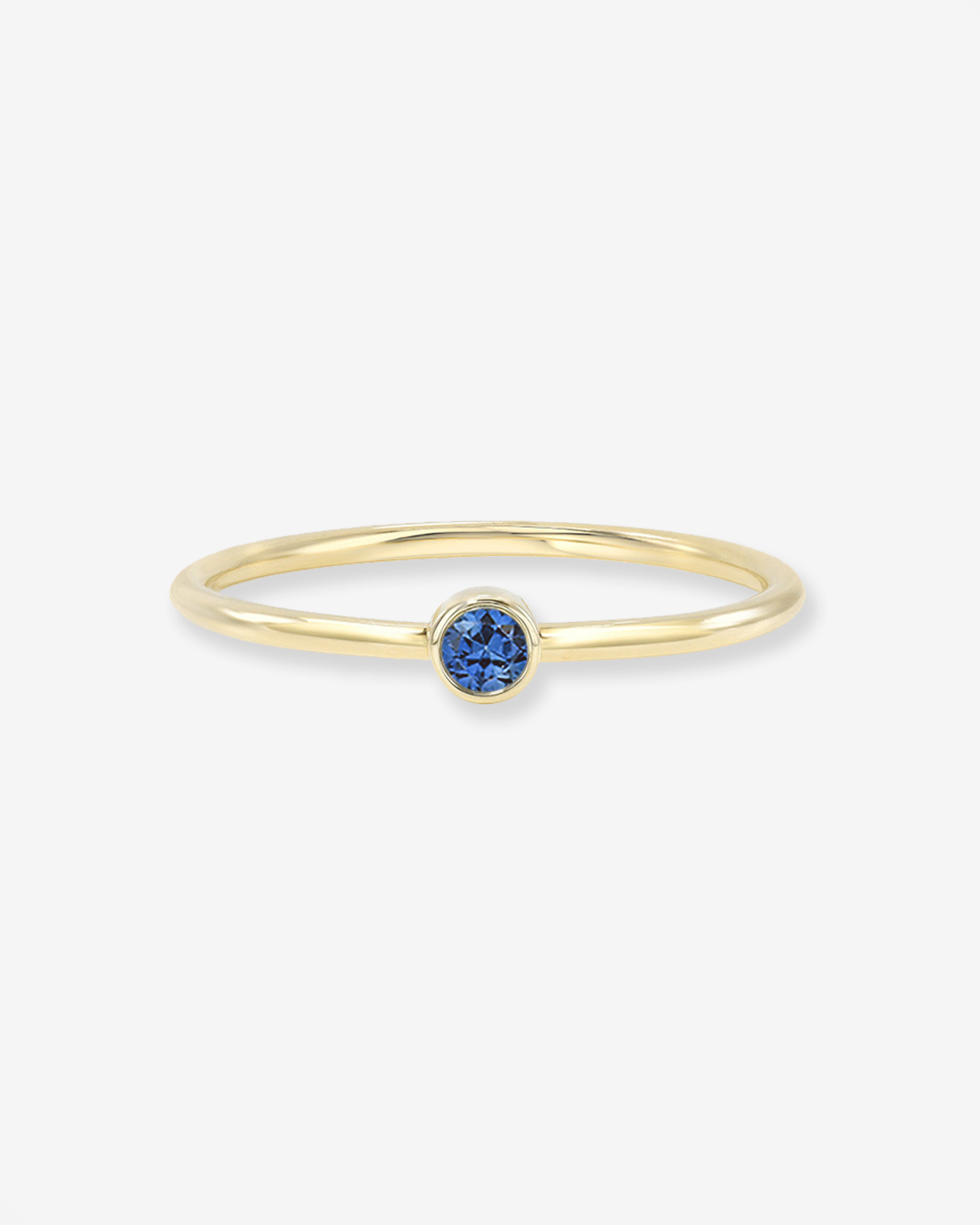 Bezel Birthstone Ring Personalized Zoe Lev Jewelry