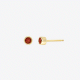 Bezel Birthstone Stud Earrings Personalized Zoe Lev Jewelry