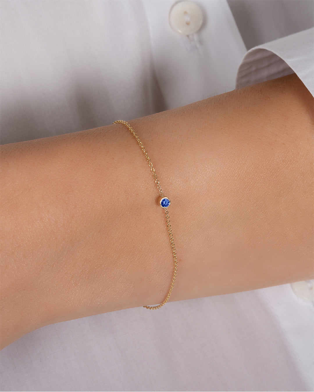 Birthstone Bezel Bracelet Personalized Zoe Lev Jewelry