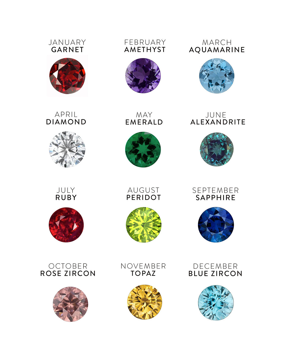 Bezel Birthstone Stud Earrings Personalized Zoe Lev Jewelry