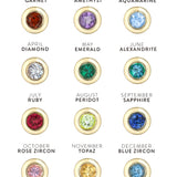 Mini Birthstone Bezel Bracelet Personalized Zoe Lev Jewelry