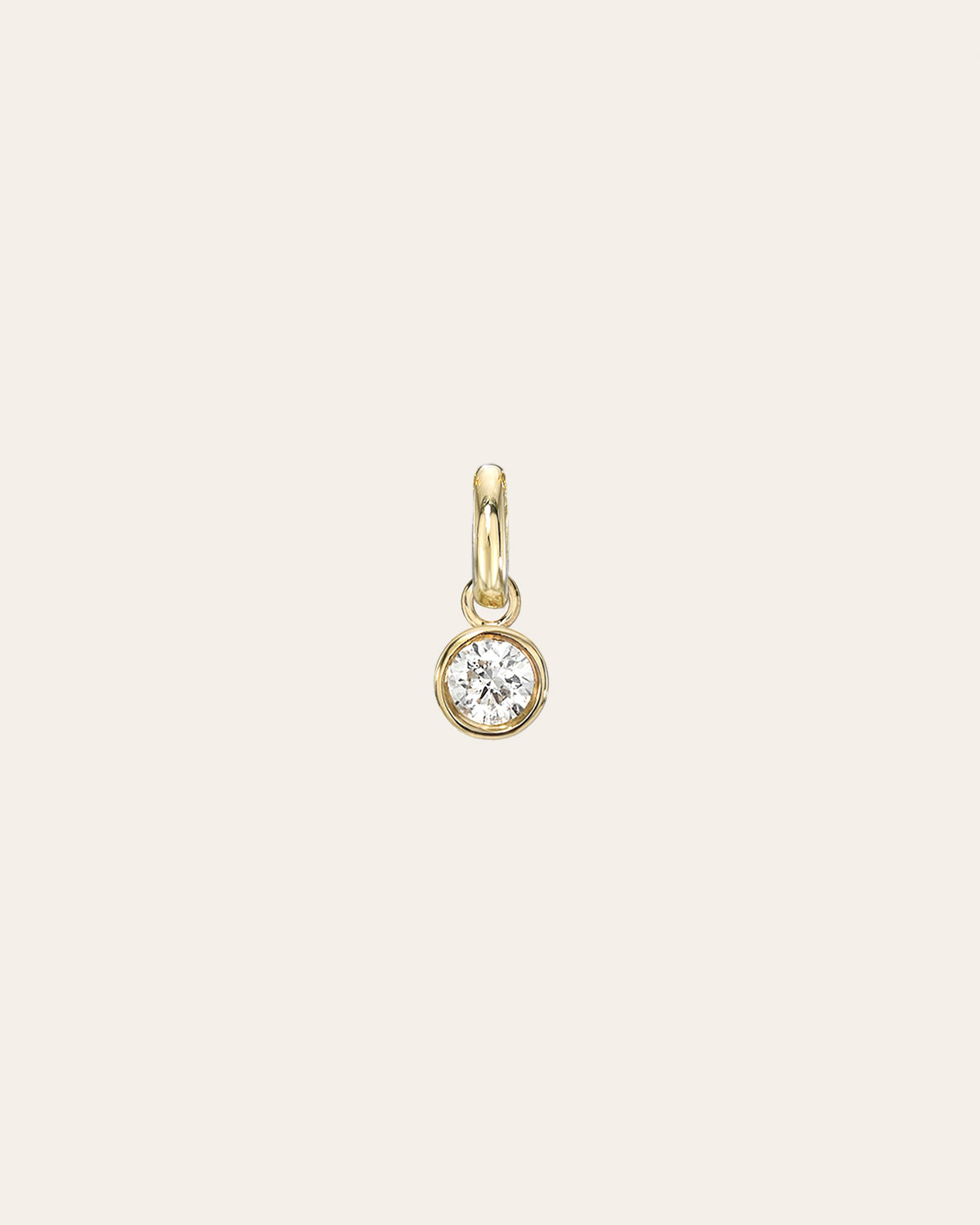 Bezel Diamond Pendant Zoe Lev Jewelry
