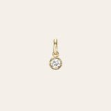 Bezel Diamond Pendant Zoe Lev Jewelry
