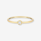 Bezel Diamond Ring Zoe Lev Jewelry