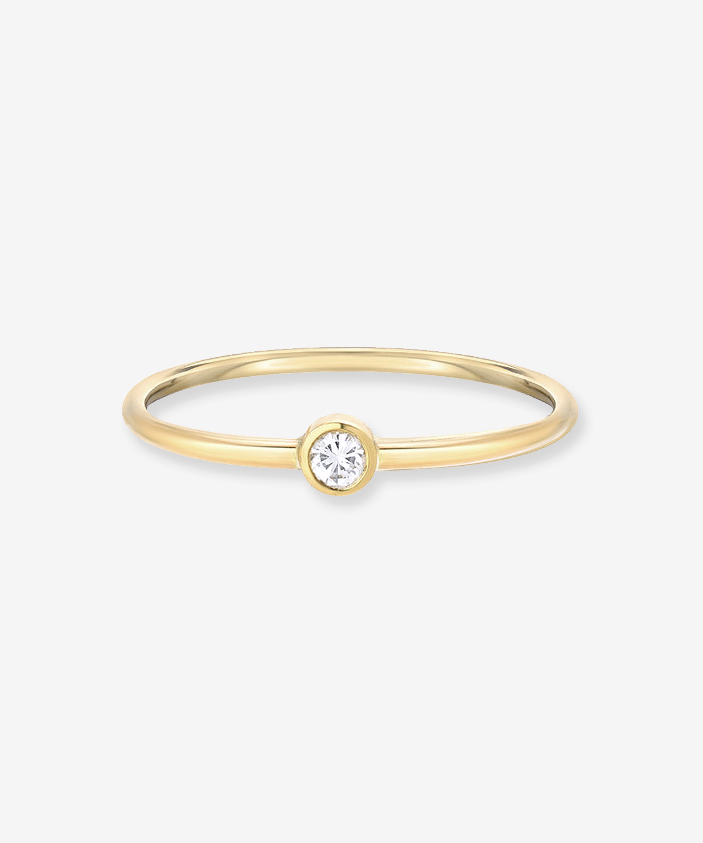 Bezel Diamond Ring Zoe Lev Jewelry