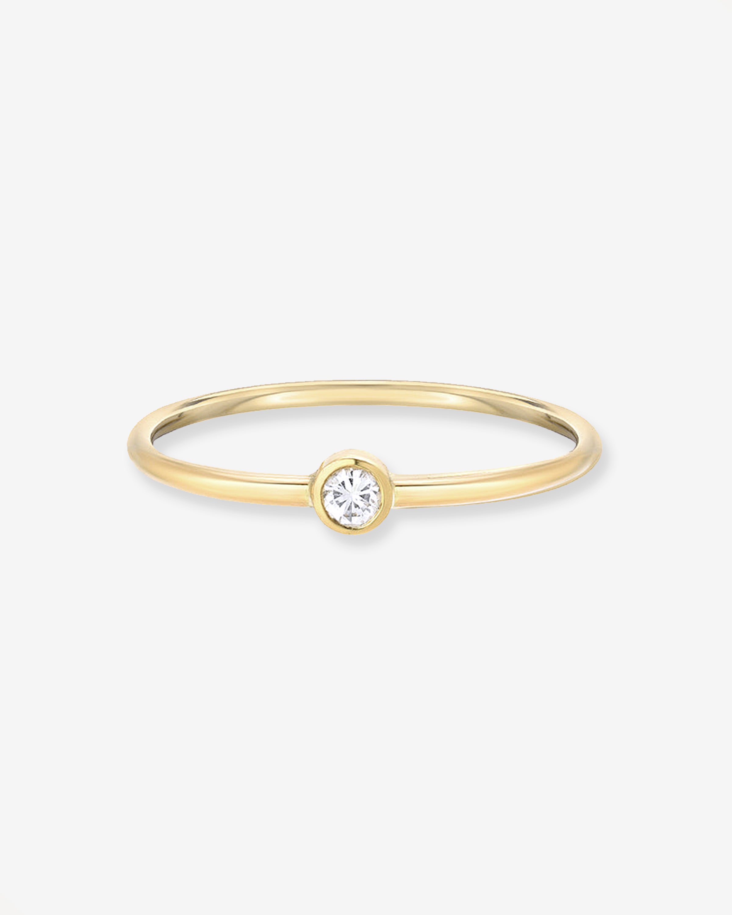 Bezel Diamond Ring Zoe Lev Jewelry