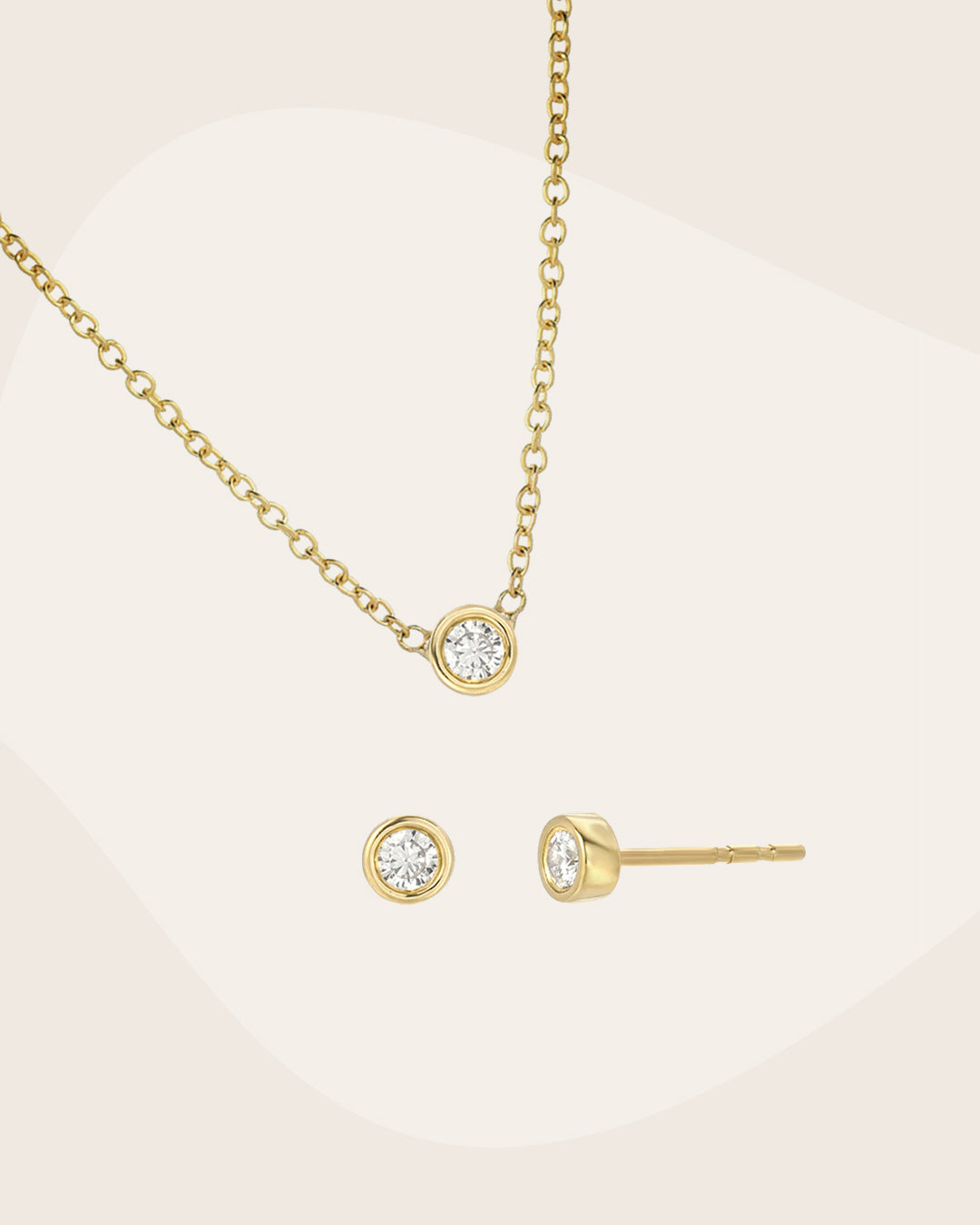Bezel Diamond Set Bundles Zoe Lev Jewelry