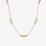 Bezel Diamond Trio Segment Necklace Zoe Lev Jewelry