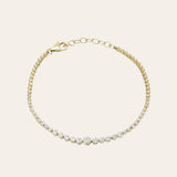 Bezel Graduating Diamond Tennis Bracelet Tennis Zoe Lev Jewelry