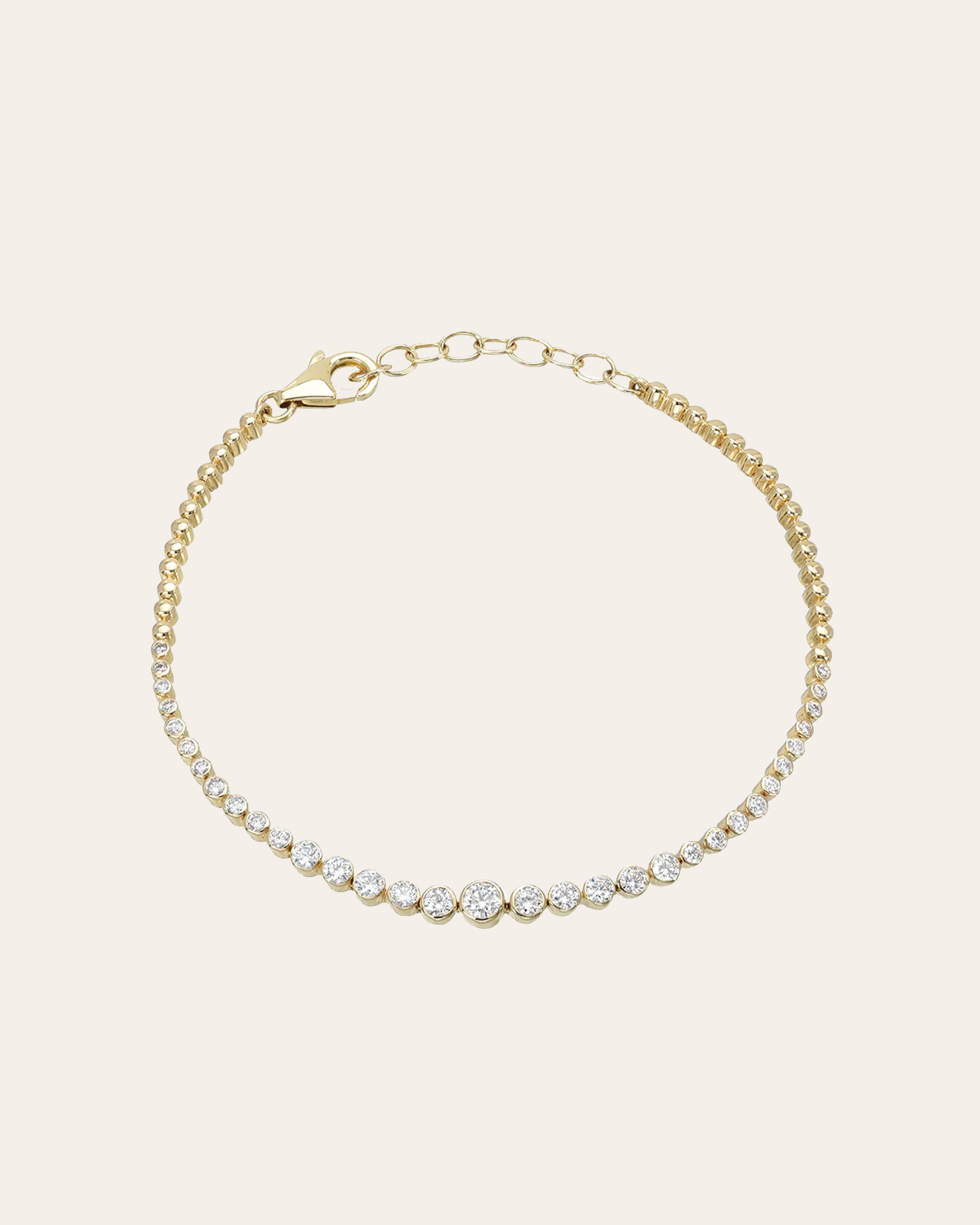 Bezel Graduating Diamond Tennis Bracelet Tennis Zoe Lev Jewelry