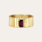 Birthstone Cigar Ring Personalized Zoe Lev Jewelry